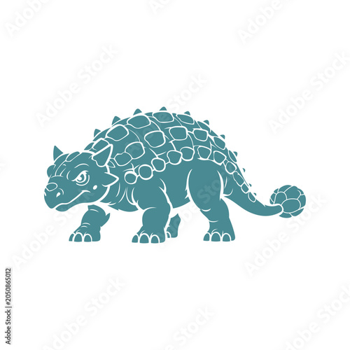 Illustration of a Ankylosaurus Dinosaur  design templates simple and modern