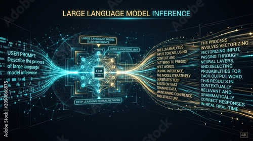 Large language model inference process diagram