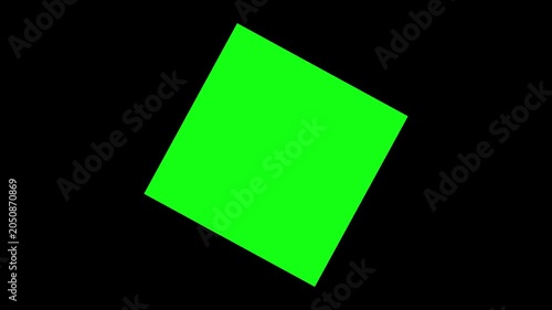 Cinematic Geometric Square Panel Multi Axis Rotation with Chroma Key