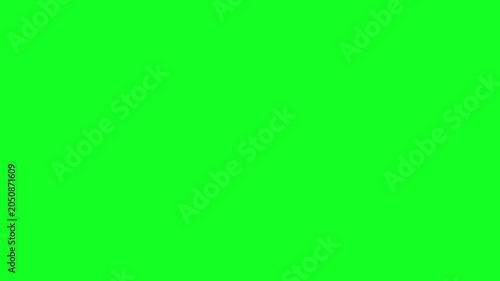 Dynamic Kinetic Square Shape Cascade Transition to Green Screen