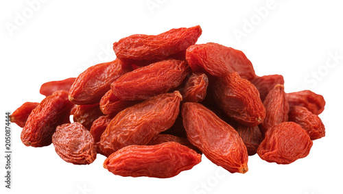 Foto Dried red goji berries pile