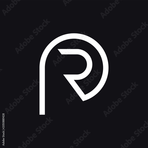 Monogram Letter P and R