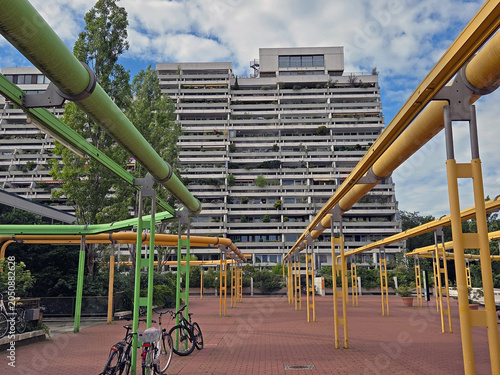 architecture in Olympiapark district in Munich, Germany