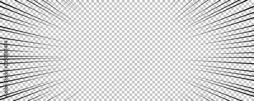 Quadro su tela Black comic book transparent background