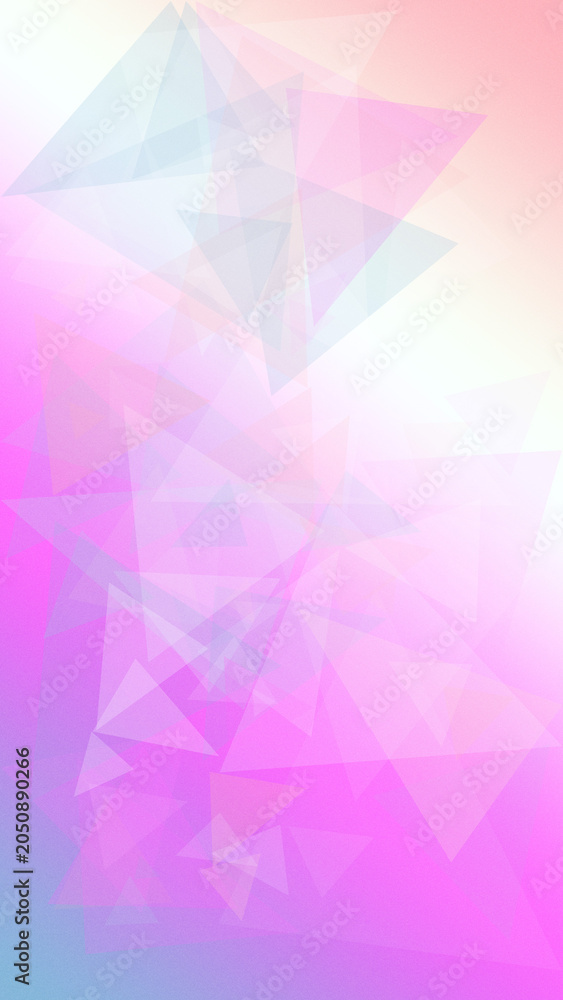 Obraz premium Pink and violet polygon triangles overlap to form a luminous abstract background with a dreamy mood, ideal for invitations, web pages, and creative branding.