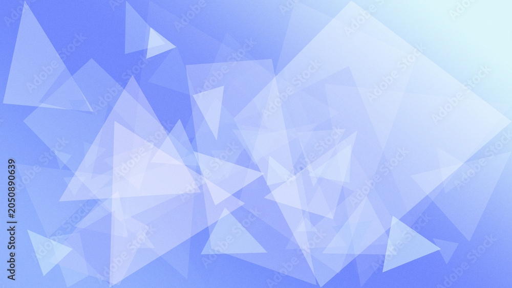 Fototapeta premium Sky blue abstract geometric triangles shimmer across a soft gradient, creating a bright, modern background for tech pages, presentations, and banners.