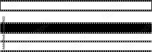 Foto Film strips show a repeating pattern of small square frames on a clean white background