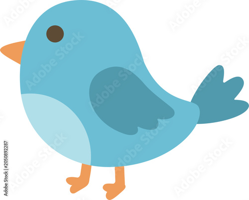 Cute Bluebird Cartoon Character
