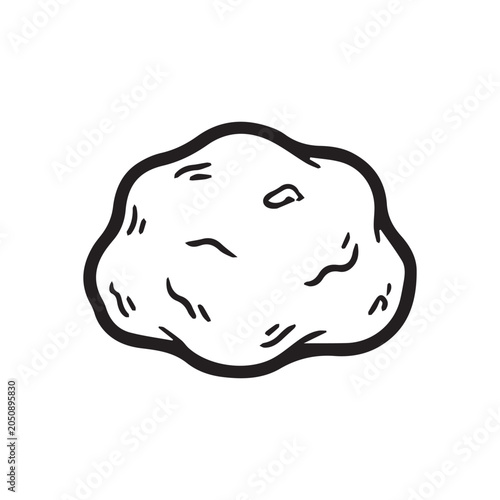 Obraz na plátne a hand drawn blob with a thick outline