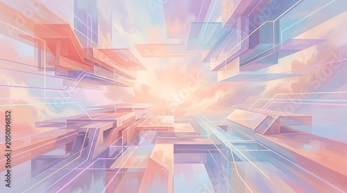 Ultra-high-resolution futuristic abstract technology background featuring a luminous blue environment with exceptional depth, sophistication, and visual clarity