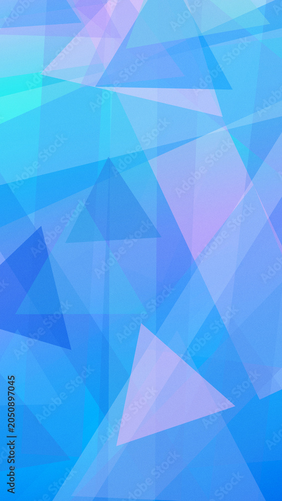 Obraz premium Abstract geometric shapes in soft blue and purple create a calm modern look, ideal as a versatile backdrop for presentations, banners, or flyers with copy space.