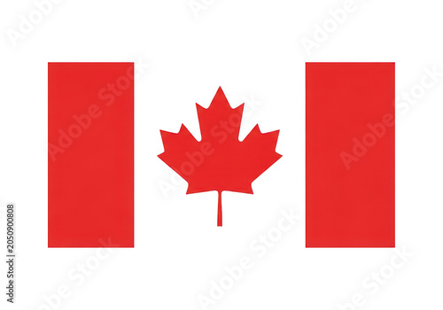 Canadian flag waving in the wind PNG isolated on transparent background