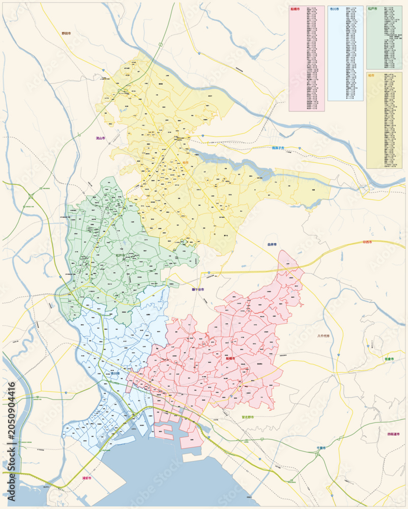 Obraz premium 千葉県／船橋市・市川市・松戸市・柏市