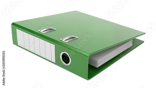 Quadro su tela Green lever arch binder with metal ring and paper sheets