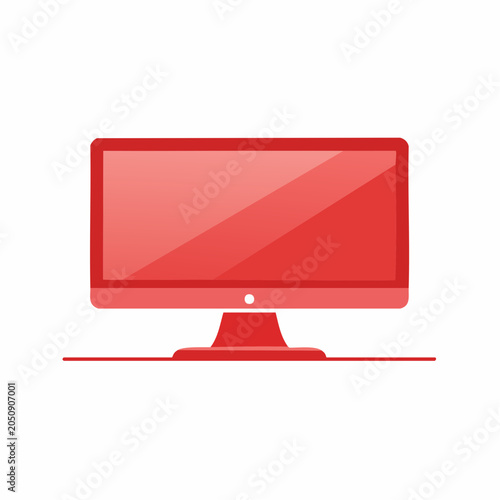 Red Computer Monitor Icon