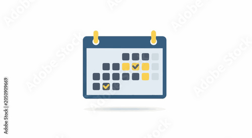 Digital calendar with marked days, illustrating planning and scheduling