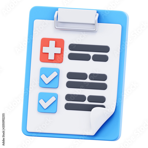 medical report 3d illustration