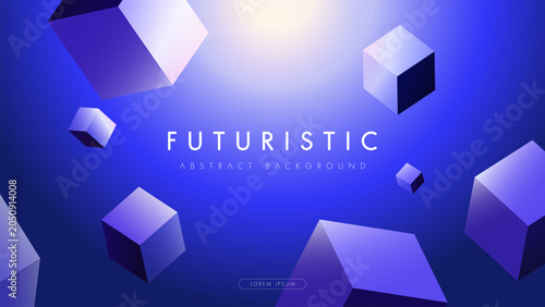 Foto Cube geometry abstract background