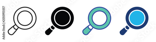 Tablou pe pânză Search icon set multiple style collection