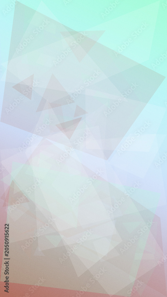 Obraz premium A soft abstract field of translucent triangular polygons in light blue and pastel tones creates a clean background for invitations, websites, and branding layouts.