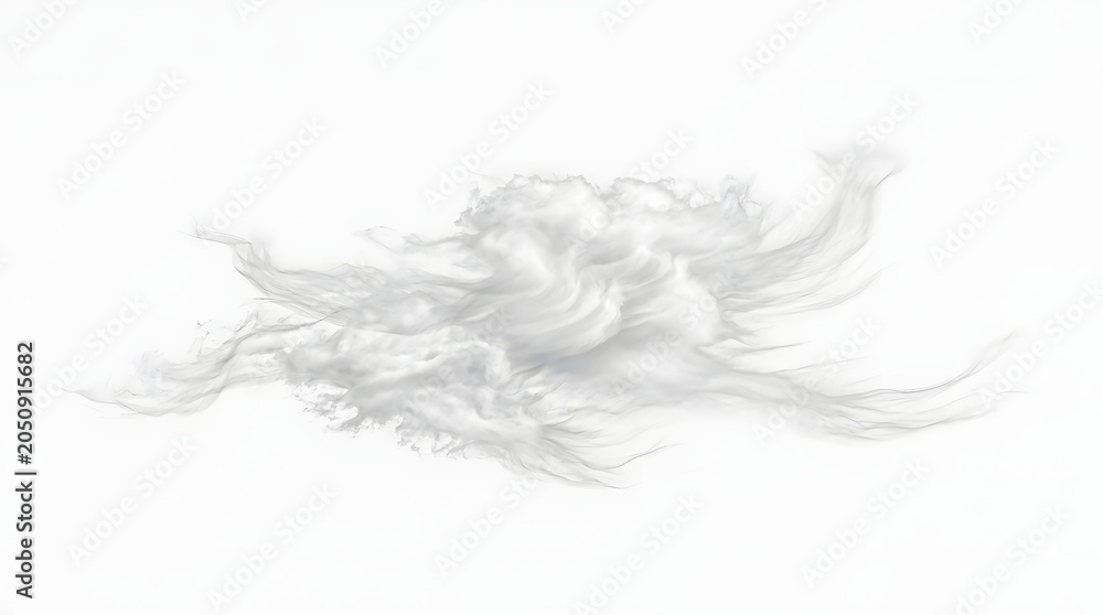 Fototapeta premium Dramatic Low-Lying White Cloud Formation in Minimalist Sky Composition