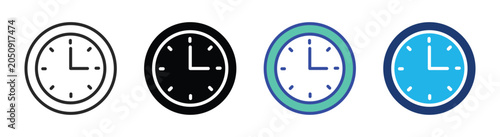 Bild auf Leinwand Time icon set multiple style collection