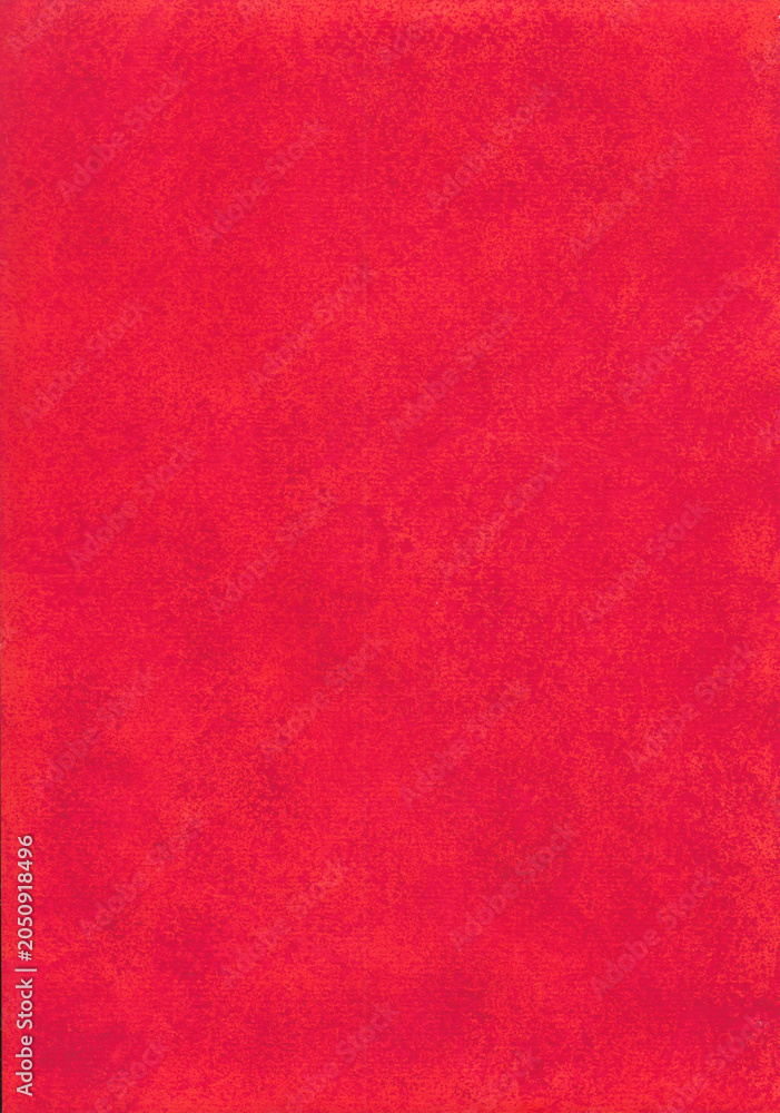 Fototapeta premium Bold vermilion gouache texture background