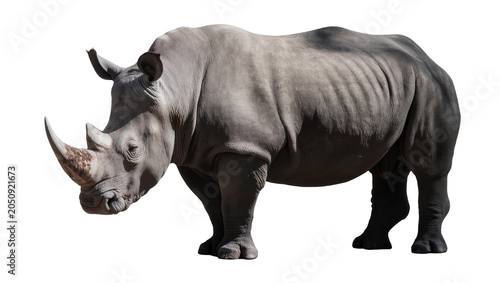 Photography White Rhinoceros Side View