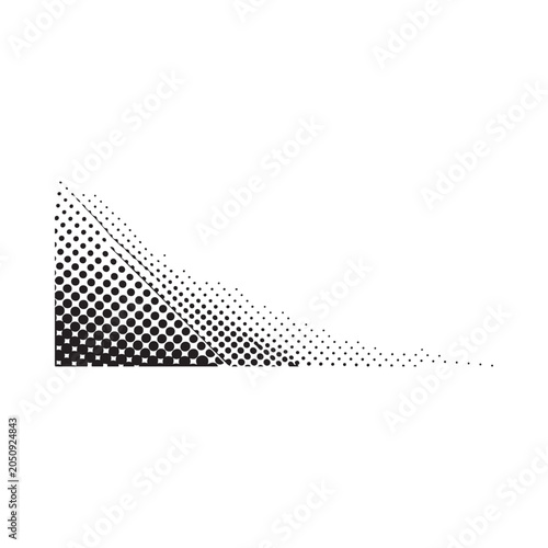 Tableau sur toile Dot pattern with diminishing density on a white background