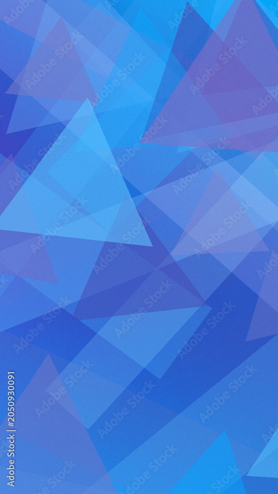 Fototapeta premium Abstract geometric triangles in blue and purple create a calm, modern look with ample copy space, ideal for tech, corporate, or creative website banners.