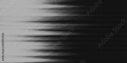 Fotografie An abstract, high-contrast image featuring a dense grid of small squares that tr