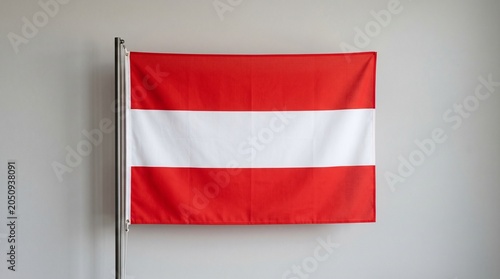 National flag of Austria with red, white, red horizontal stripes, one of the world’s oldest designs symbolizing heritage, resilience, and enduring national identity across centuries.