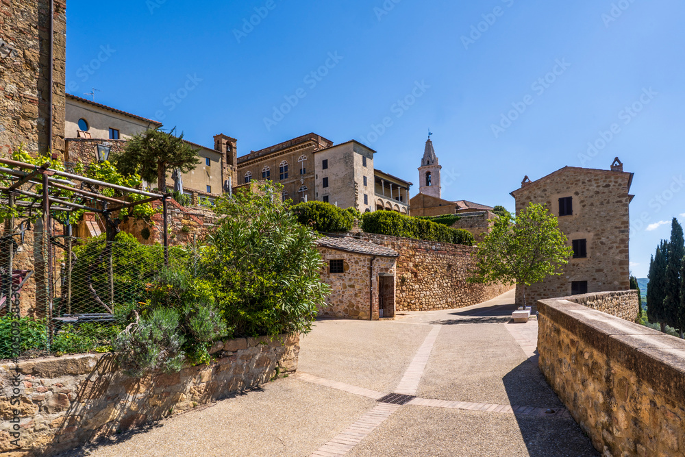 Fototapeta premium The Pienza Town street view in Italy