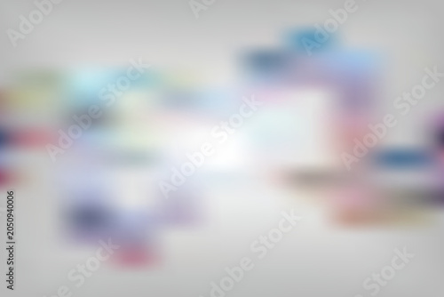 A colorful abstract scene with transparent background elements and shapes.