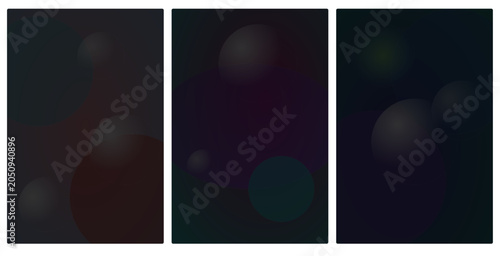 Photos Dark Abstract Circle Background Vector Poster Template for Minimalist Cover and