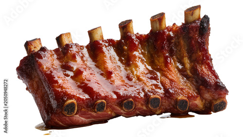 Canvas-taulu Barbecue pork ribs glazed with sticky sauce