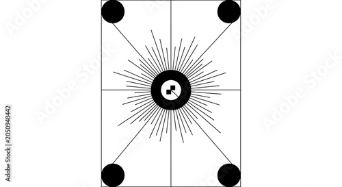 Black and white yin yang symbol.