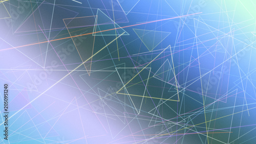 Futuristic blue and purple geometric polygon lines form a digital network pattern, creating a sleek high-tech mood for presentations, websites, and banners with copy space.