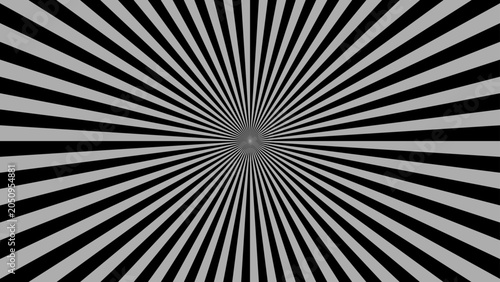 Tablou pe pânză A mesmerizing optical illusion with black and gray stripes radiating from the ce