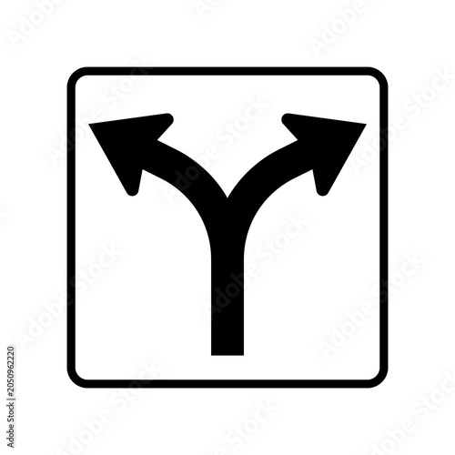 Left and Right Turn Sign Arrows isolated