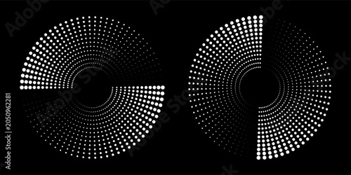 Schilderij op canvas Dotted circular logo