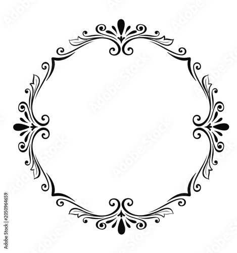 elegant round floral border svg file