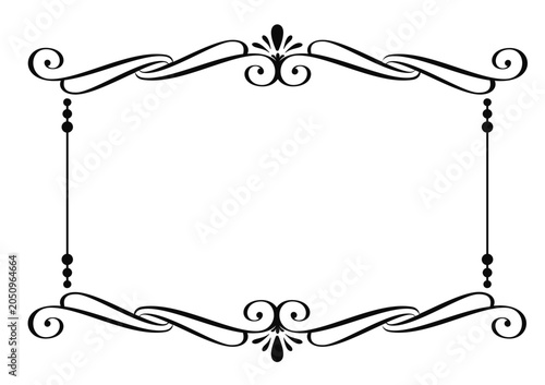 frame for text minimal curved ornamental frame svg file
