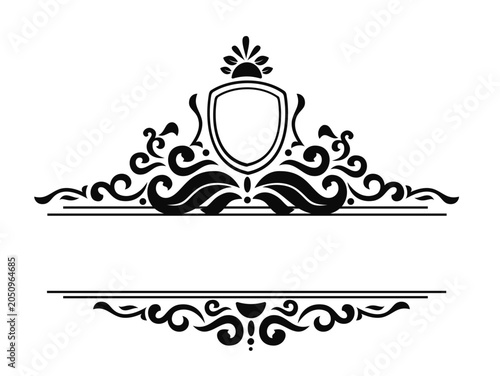 shield badge decorative frame svg file