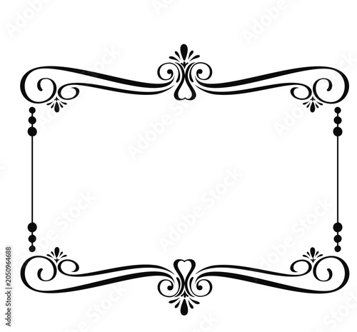 hanging bead ornamental frame svg file