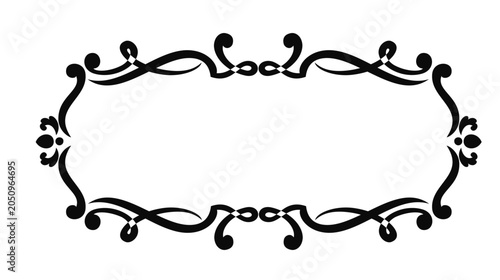 elegant double flourish border svg file