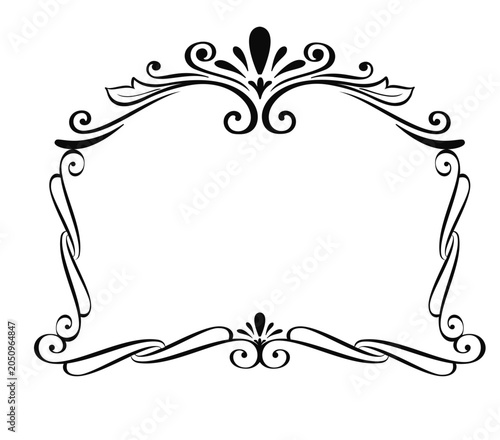 elegant ornamental rectangle frame svg file
