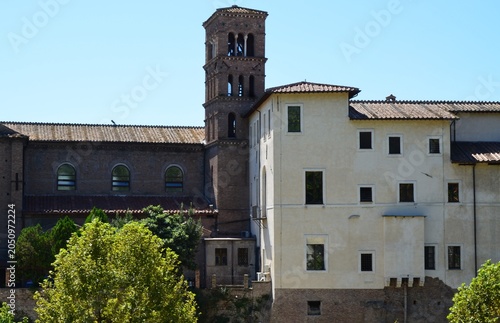 Basilica of St. Bartholomew on the Island (Basilica di San Bartolomeo all'Isola) on Tiber Island in rome, Italy