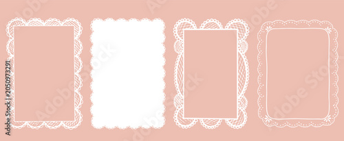 фотографія Vintage elegant crochet frame set