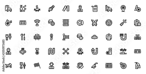 Fotografija Auto racing icon set